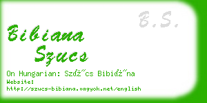 bibiana szucs business card